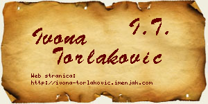 Ivona Torlaković vizit kartica